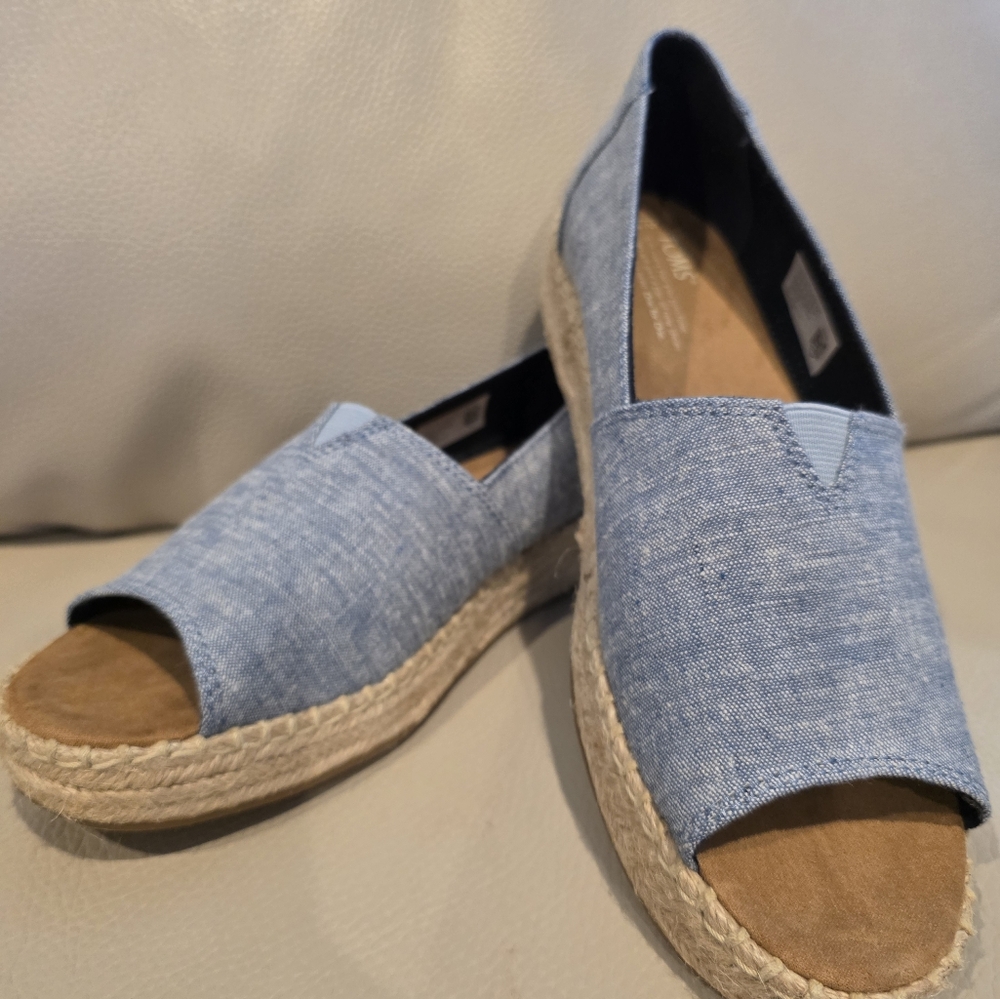Toms Blue Espadrilles Casual Slip-On Shoes